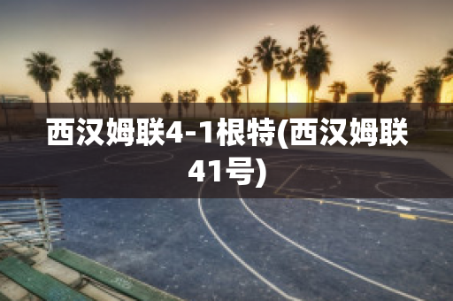 西汉姆联4-1根特(西汉姆联41号)