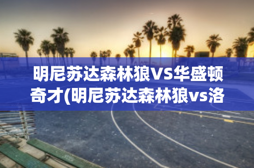 明尼苏达森林狼VS华盛顿奇才(明尼苏达森林狼vs洛杉矶湖人)