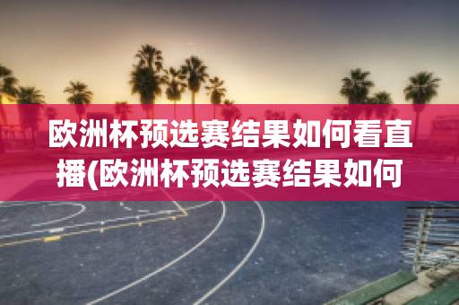 欧洲杯预选赛结果如何看直播(欧洲杯预选赛结果如何看直播视频)