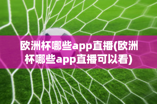 欧洲杯哪些app直播(欧洲杯哪些app直播可以看)