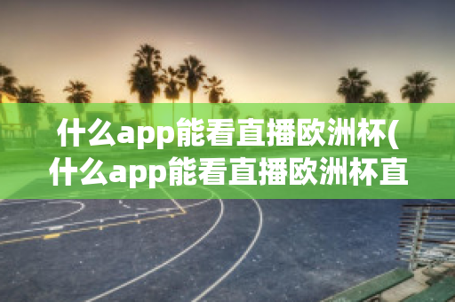 什么app能看直播欧洲杯(什么app能看直播欧洲杯直播)