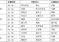 欧洲杯直播日程表最新时间:欧洲杯直播日程表最新时间安排